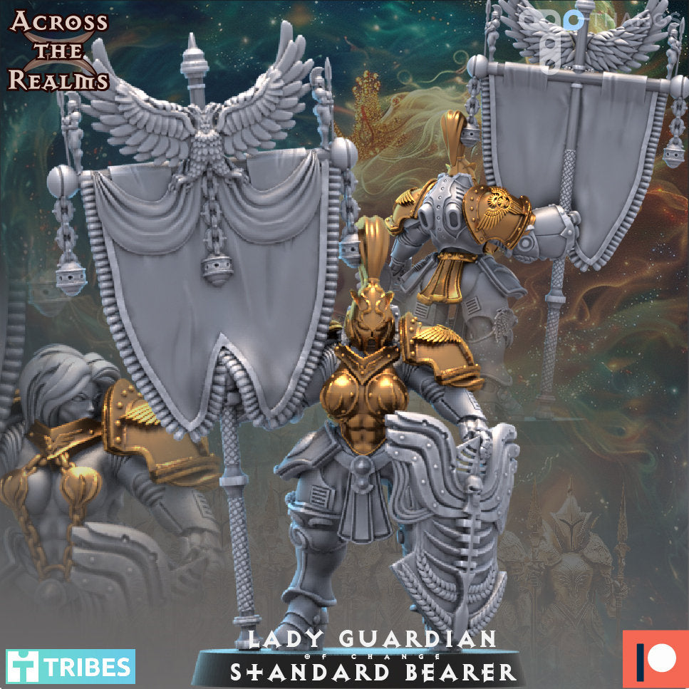 Lady Guardian Standard Bearer by Across the Realms Miniatures