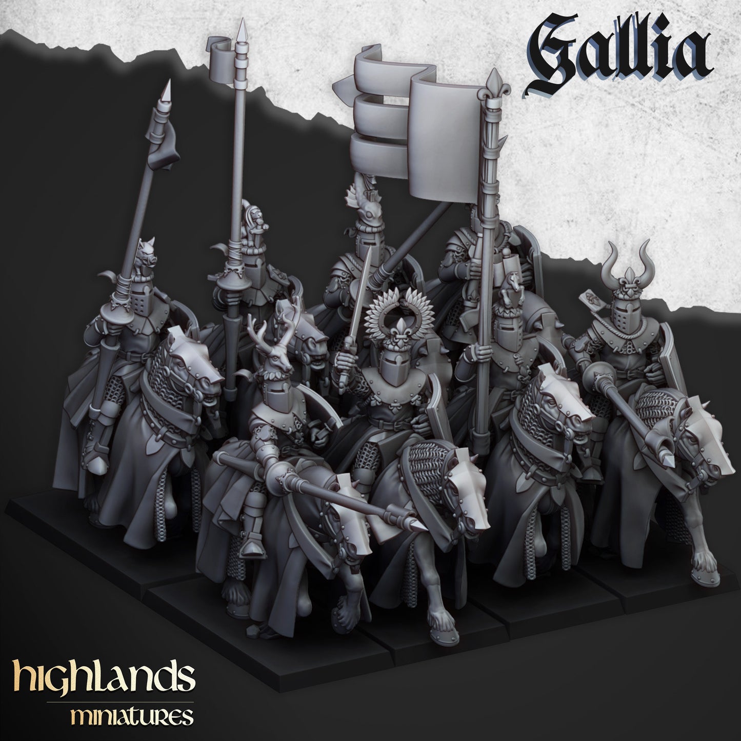 Knight Unit of Gallia  by Highland Miniatures