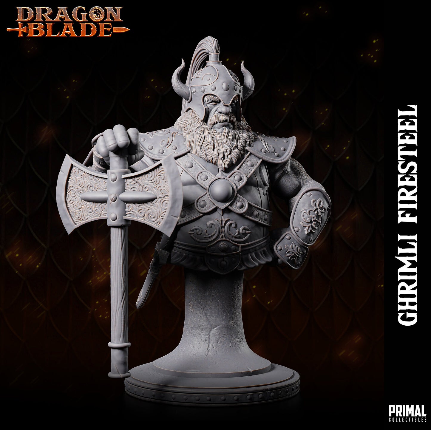 Ghrimli Dwarf Warrior by Primal Collectibles Miniatures