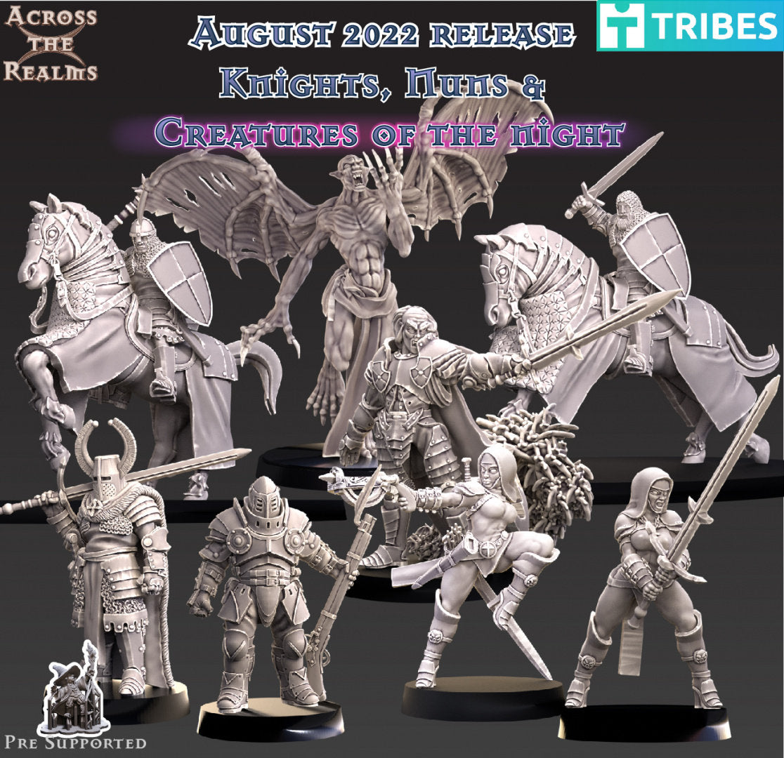 Knights , Nuns and Creatures of the Night by Across the Realms Miniatures