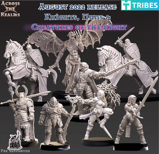 Knights , Nuns and Creatures of the Night by Across the Realms Miniatures