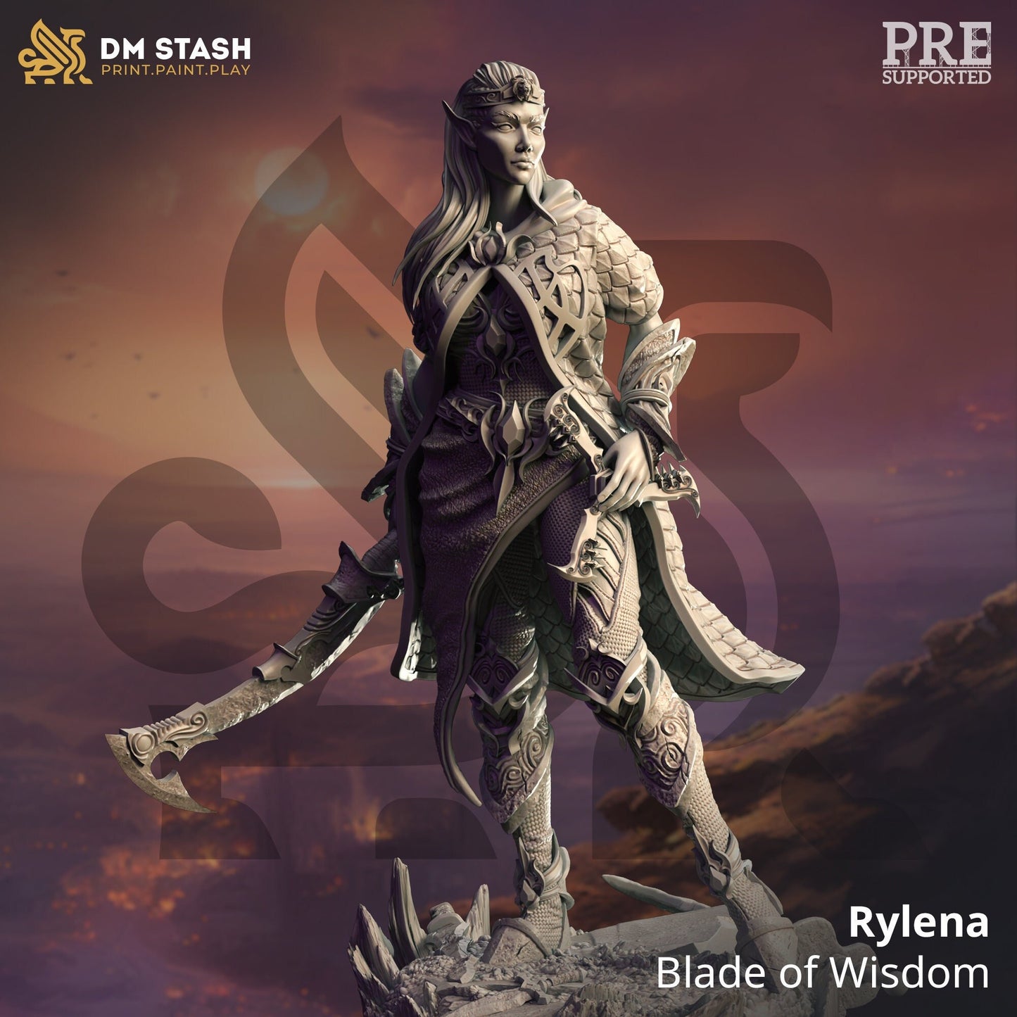Elf Spellblade from "Arcane Skies" by DM Stash Miniatures
