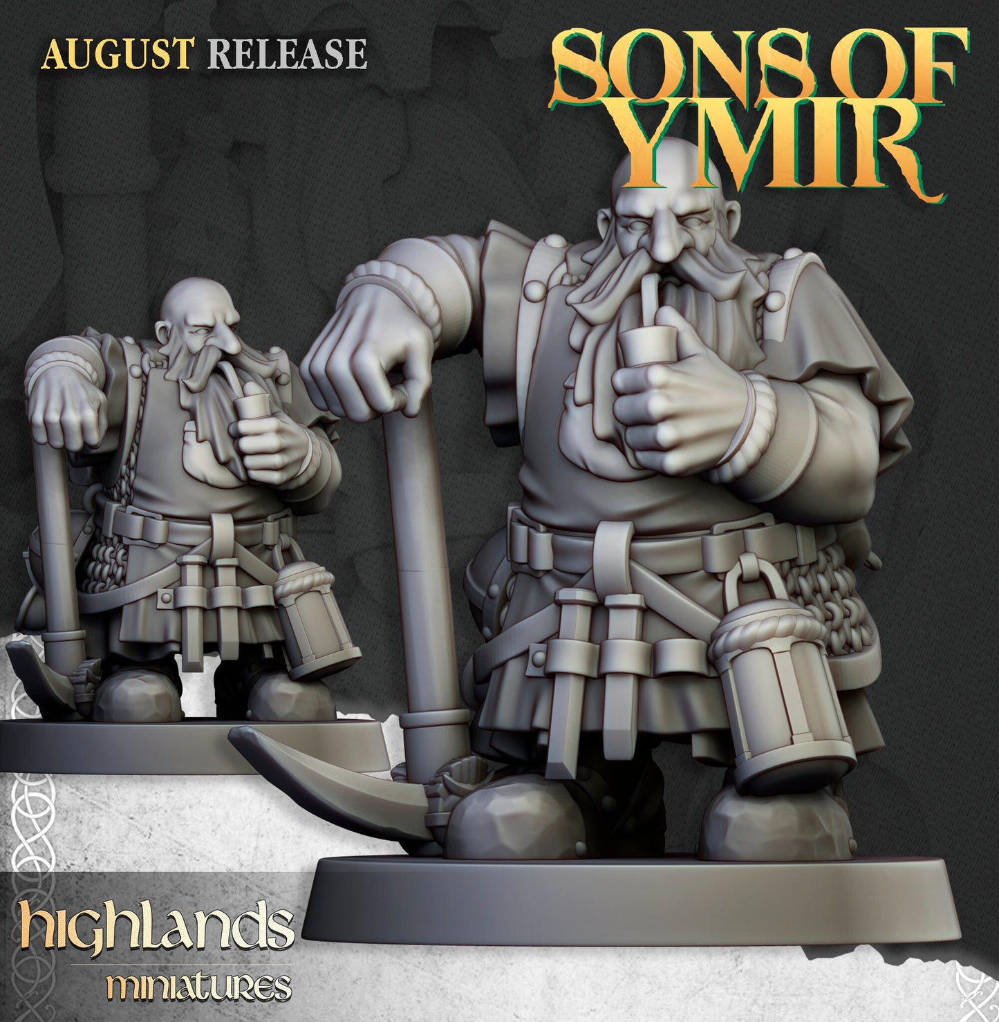 Dwarf Miners Unit by Highland Miniatures