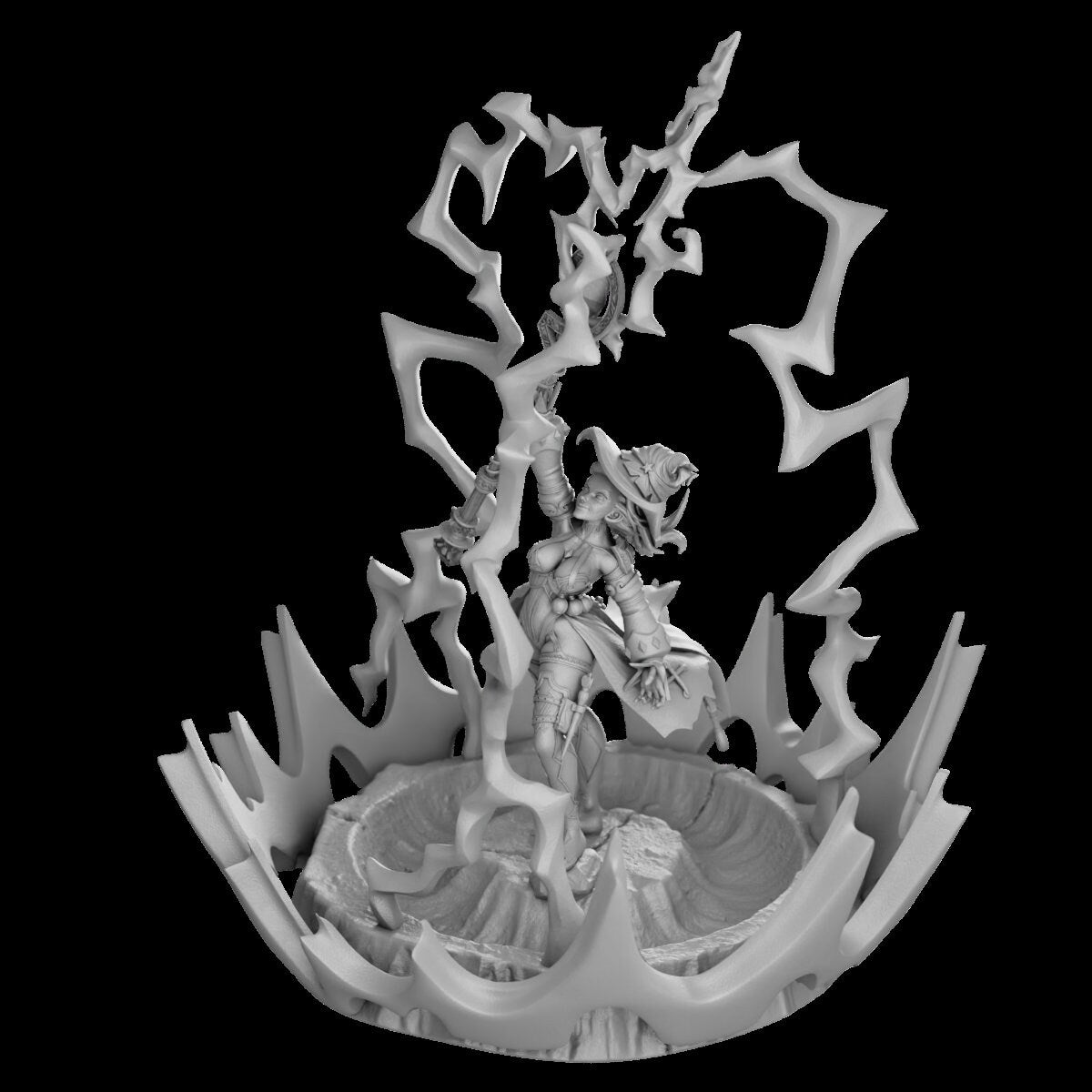 Call the Lightning Sorceress by Secret Forge Miniatures
