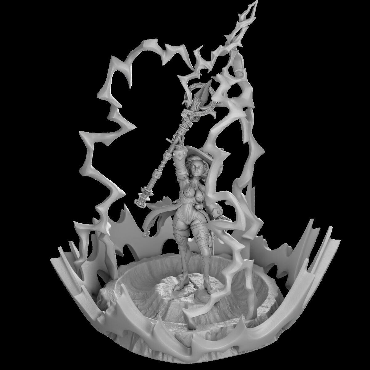 Call the Lightning Sorceress by Secret Forge Miniatures