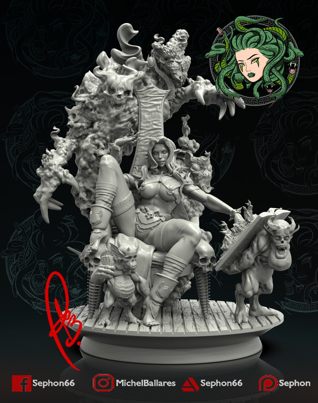 Summoner of Spirits Statue Model Kit by Creative Geek MB