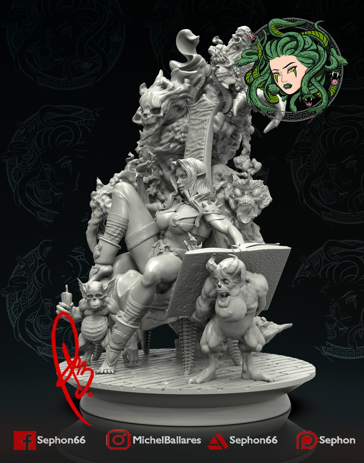 Summoner of Spirits Statue Model Kit by Creative Geek MB