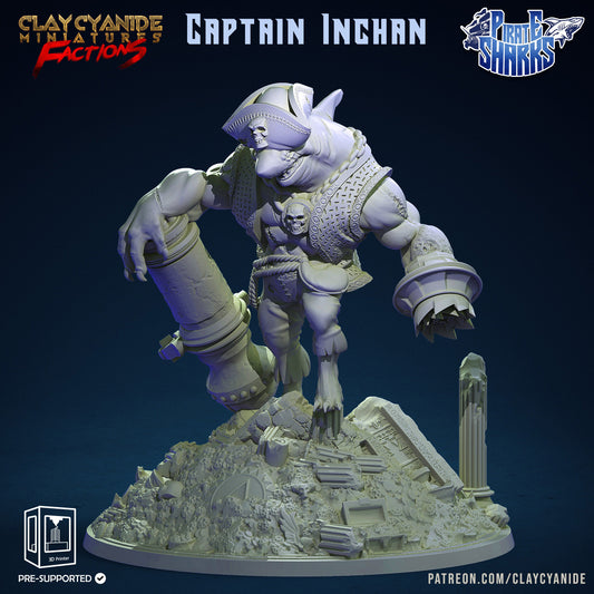 Captain Inchan from Pirate Sharks by Clay Cyanide Miniatures