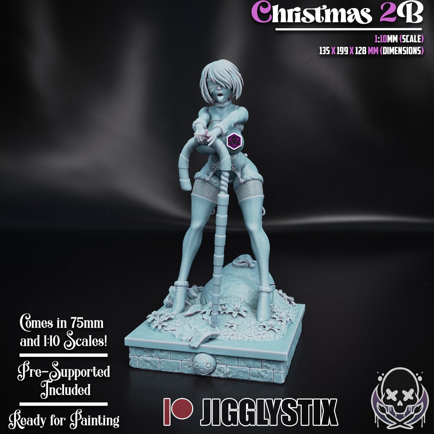 Christmas 2B Statue Model Kit by Jigglystix Pinup Factory