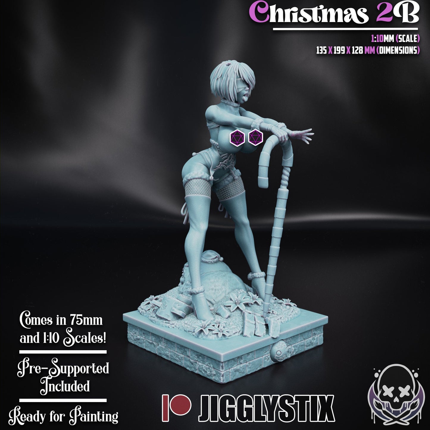 Christmas 2B Statue Model Kit by Jigglystix Pinup Factory