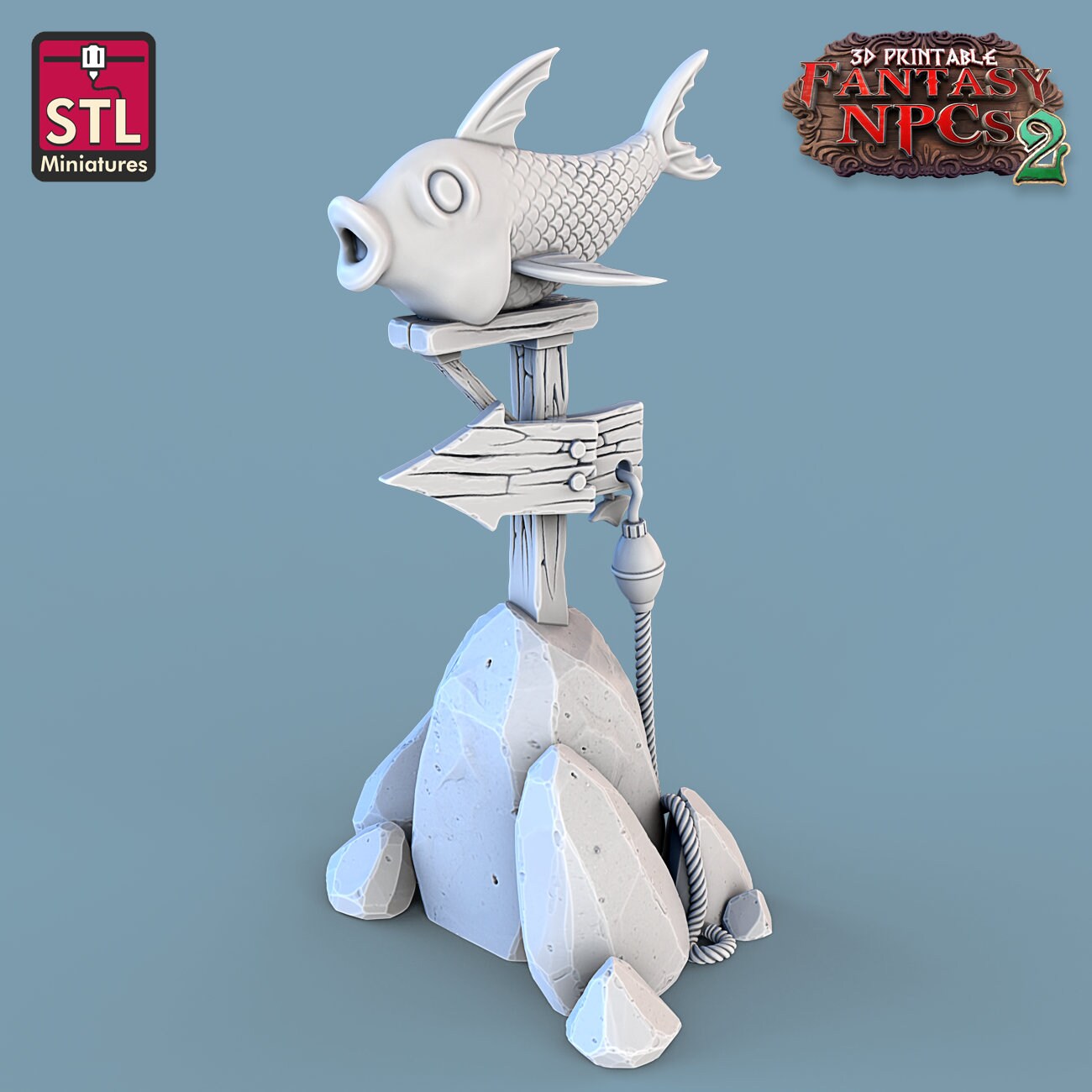 Fish Vendor Set by STL Miniatures
