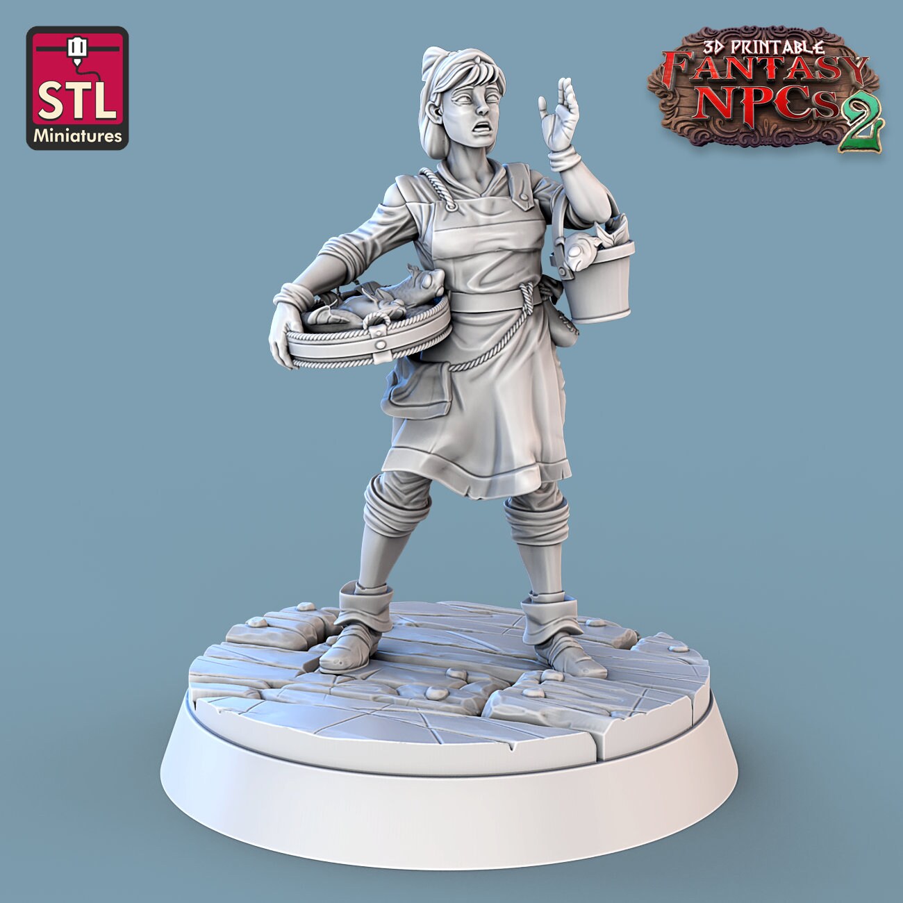 Fish Vendor Set by STL Miniatures