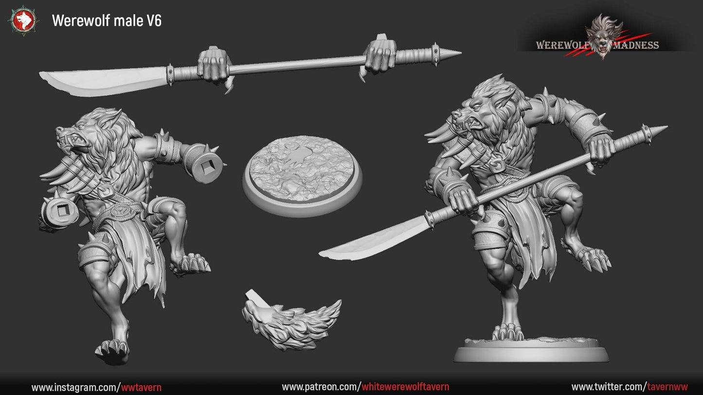 Werewolf Warriors from "Werewolf Madness" by White Werewolf Tavern Miniatures