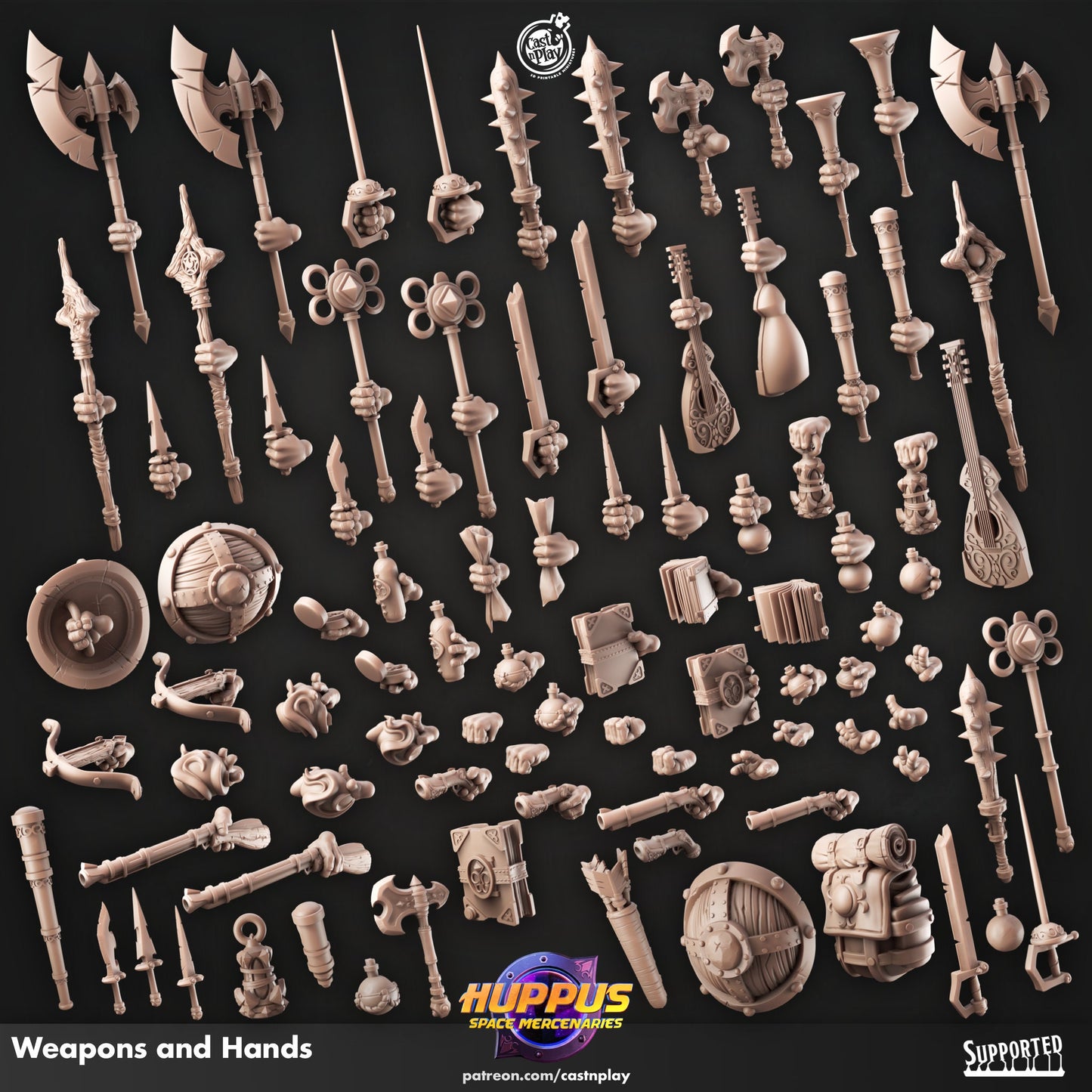Huppus Jungle Scavengers from " Space Mercenaries" by Cast N Play Miniatures