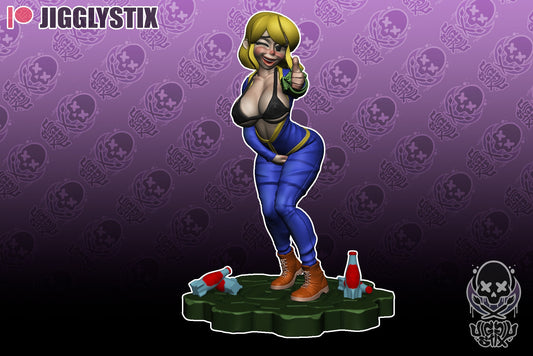 Vault Girl Statue Model Kit by Jigglystix Pin Up Factory