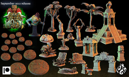 Terrain and Props from Era of the Great Serpent by Crippled God Foundry Miniatures