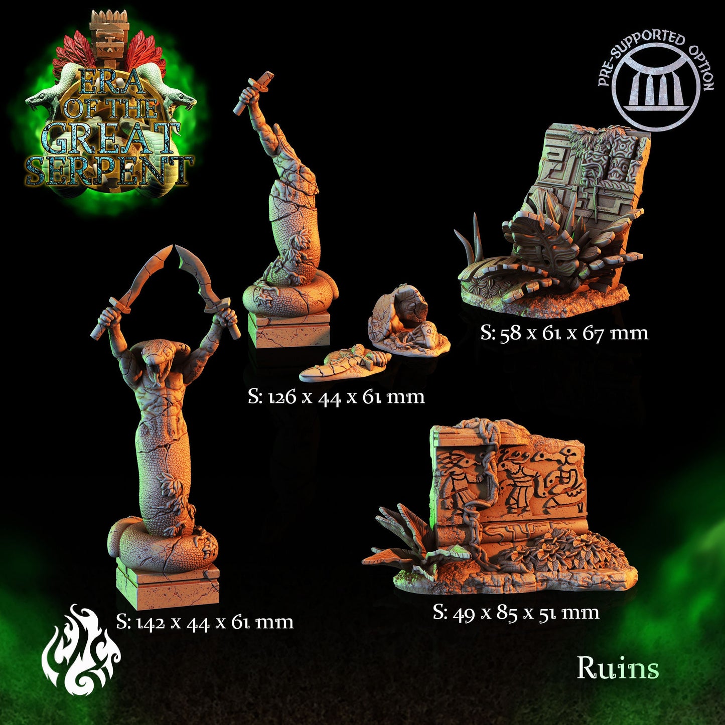 Terrain and Props from Era of the Great Serpent by Crippled God Foundry Miniatures
