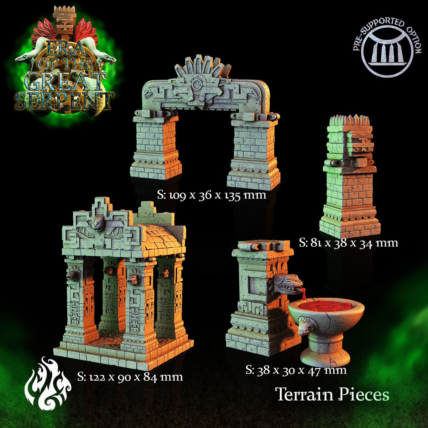 Terrain and Props from Era of the Great Serpent by Crippled God Foundry Miniatures