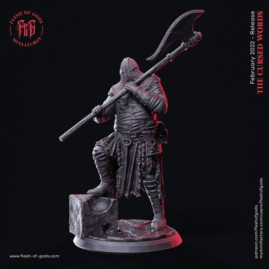 Executioner from "Cursed Words" by Flesh of Gods Miniatures