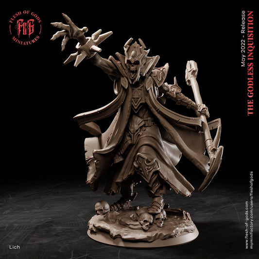 Lich from "Godless Inquisition" by Flesh of Gods Miniatures