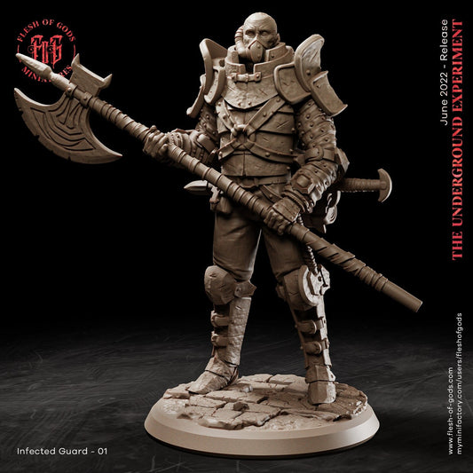 Infected Guard from "Underground Experiment" by Flesh of Gods Miniatures