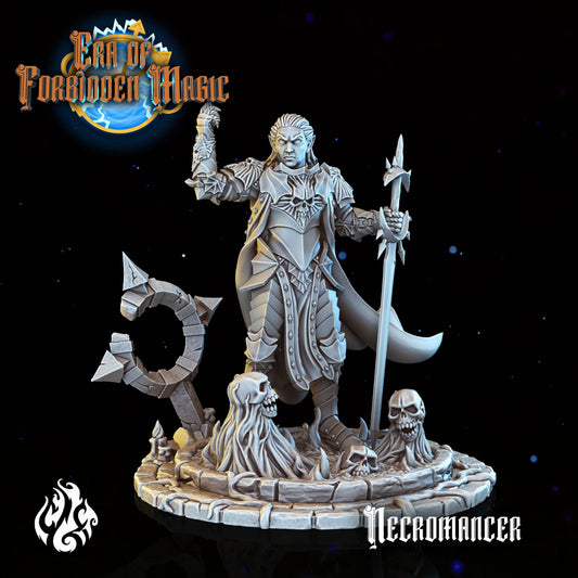 Necromancer from "Era of Forbidden Magic" by Crippled God Foundry Miniatures
