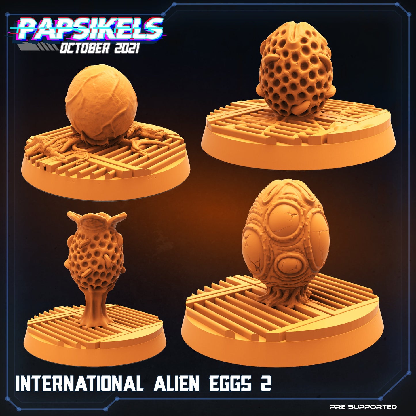 International Alien Eggs by Papsikels Miniatures