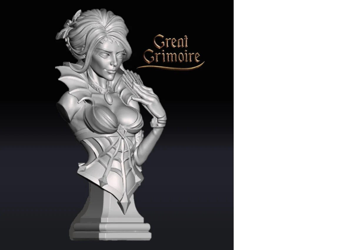 Lycoris Bust from "Dark Corners" by Great Grimoire Miniatures RPG