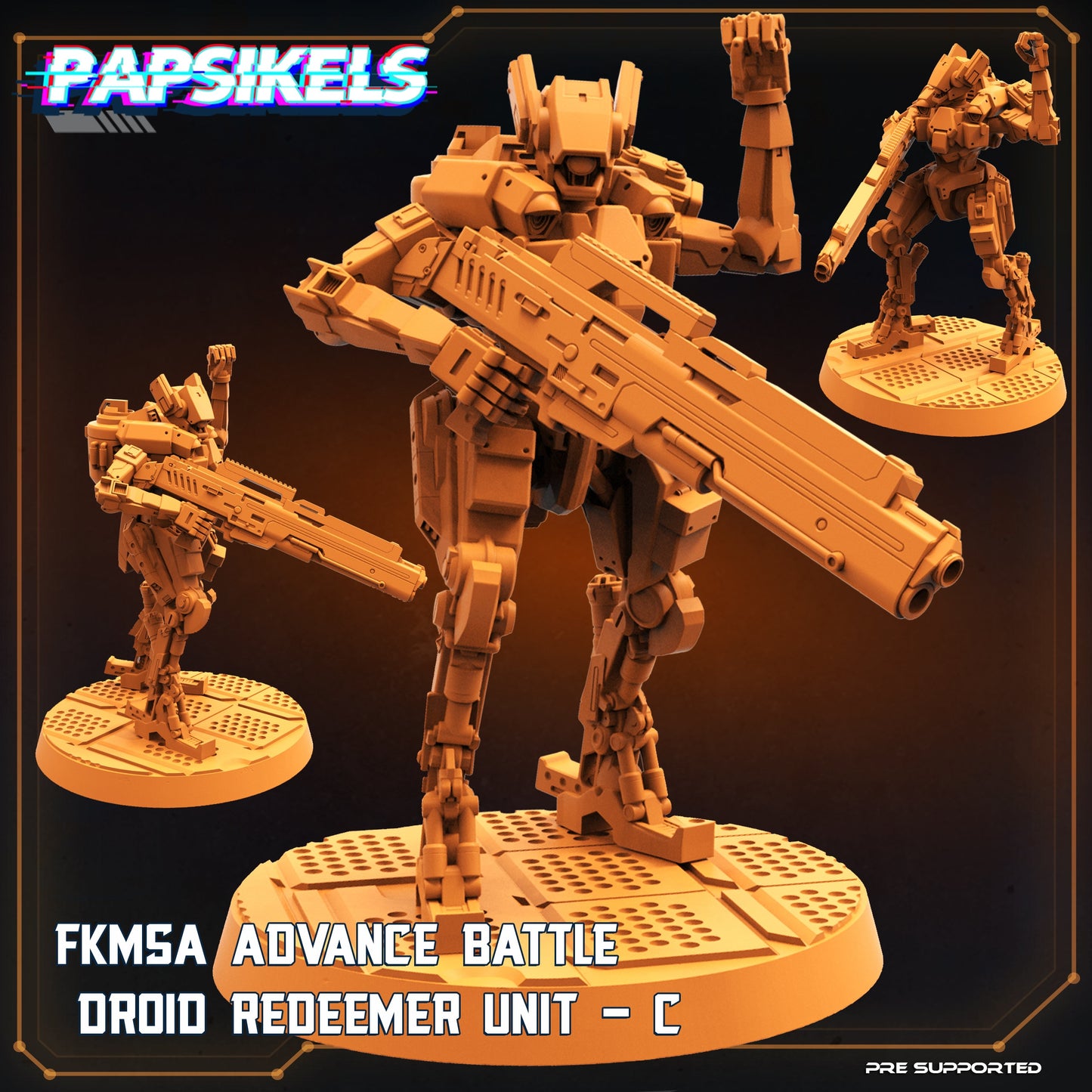 FKMSA Advance Battle Droid Redeemer Unit by Papsikels Miniatures SCIFI Stargrave