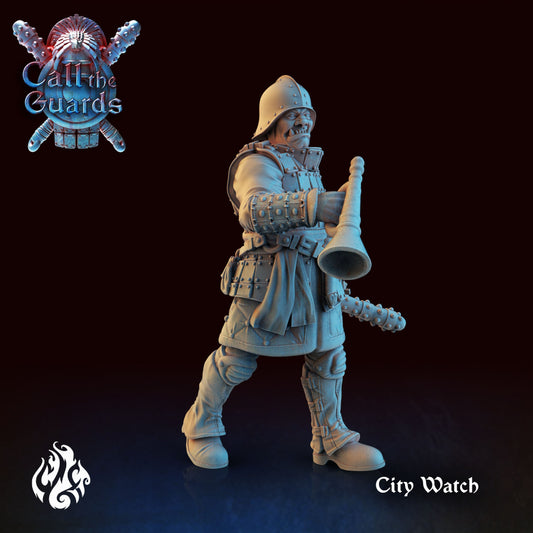 Ogrillion City Watch Guard from "Call the Guards" by Crippled God Foundry Miniatures RPG