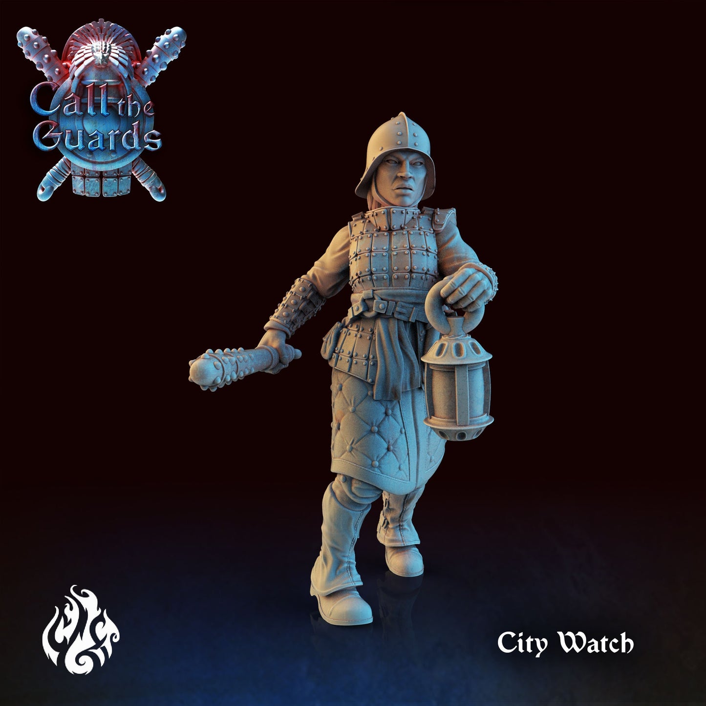 Female City Watch Guard from "Call the Guards" by Crippled God Foundry Miniatures RPG