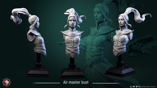 Air Master Bust from "4 Elements" by White Werewolf Tavern Miniatures RPG