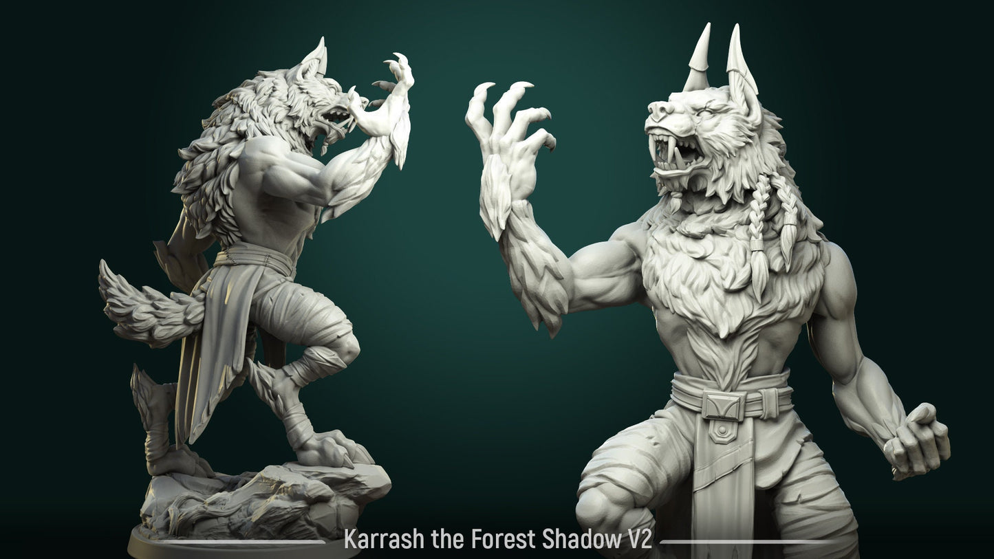 Karrash the Forest Shadow from "Raven Invasion" from White Werewolf Tavern Miniatures RPG