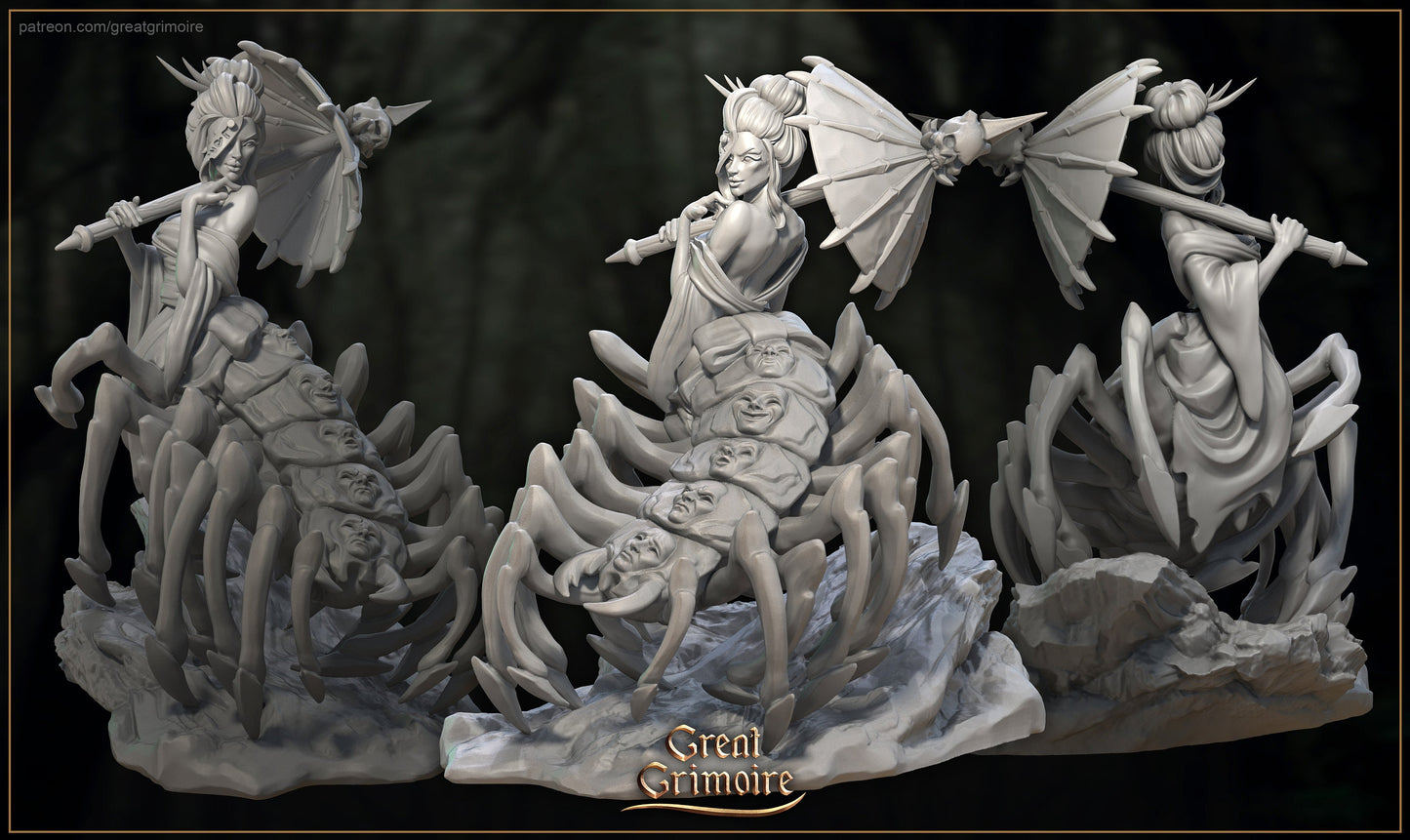 Jorogumo Unmasker of Faces from "Lost Shrine of the Damned" by Great Grimoire Miniatures
