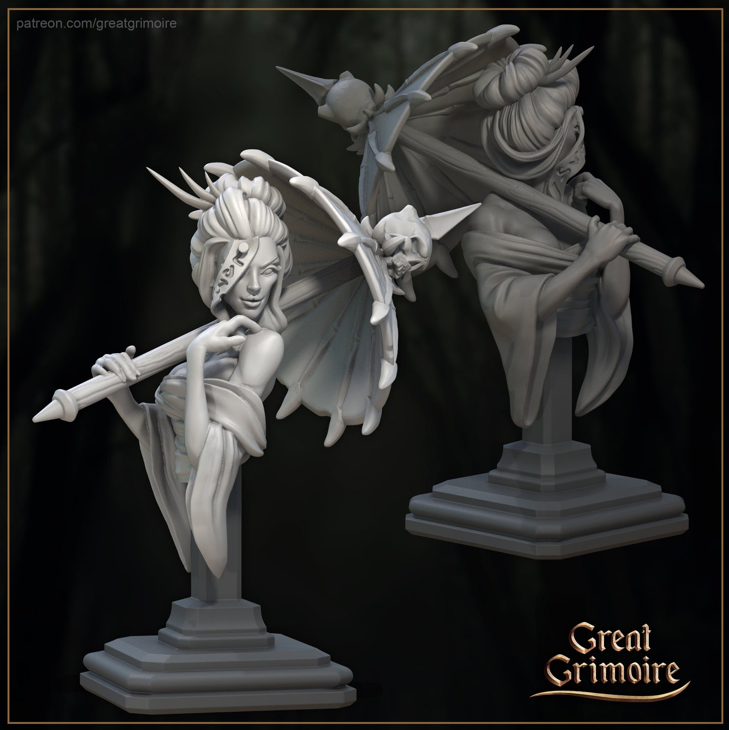 Jorogumo Unmasker of Faces from "Lost Shrine of the Damned" by Great Grimoire Miniatures