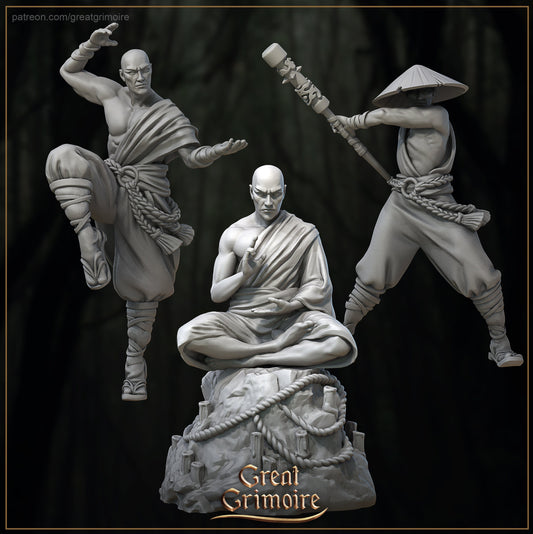 Exiled Monks from "Lost Shrine of the Damned" by Great Grimoire Miniatures