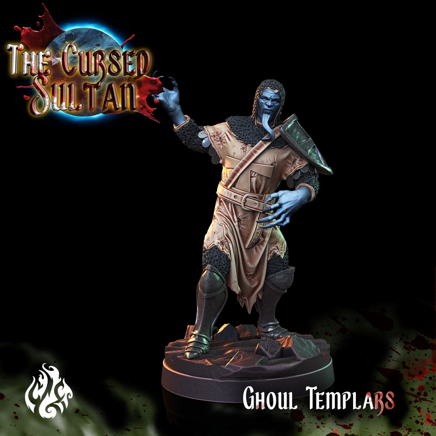 Ghoul Templars from "Cursed Sultan" by Crippled God Foundry Miniatures