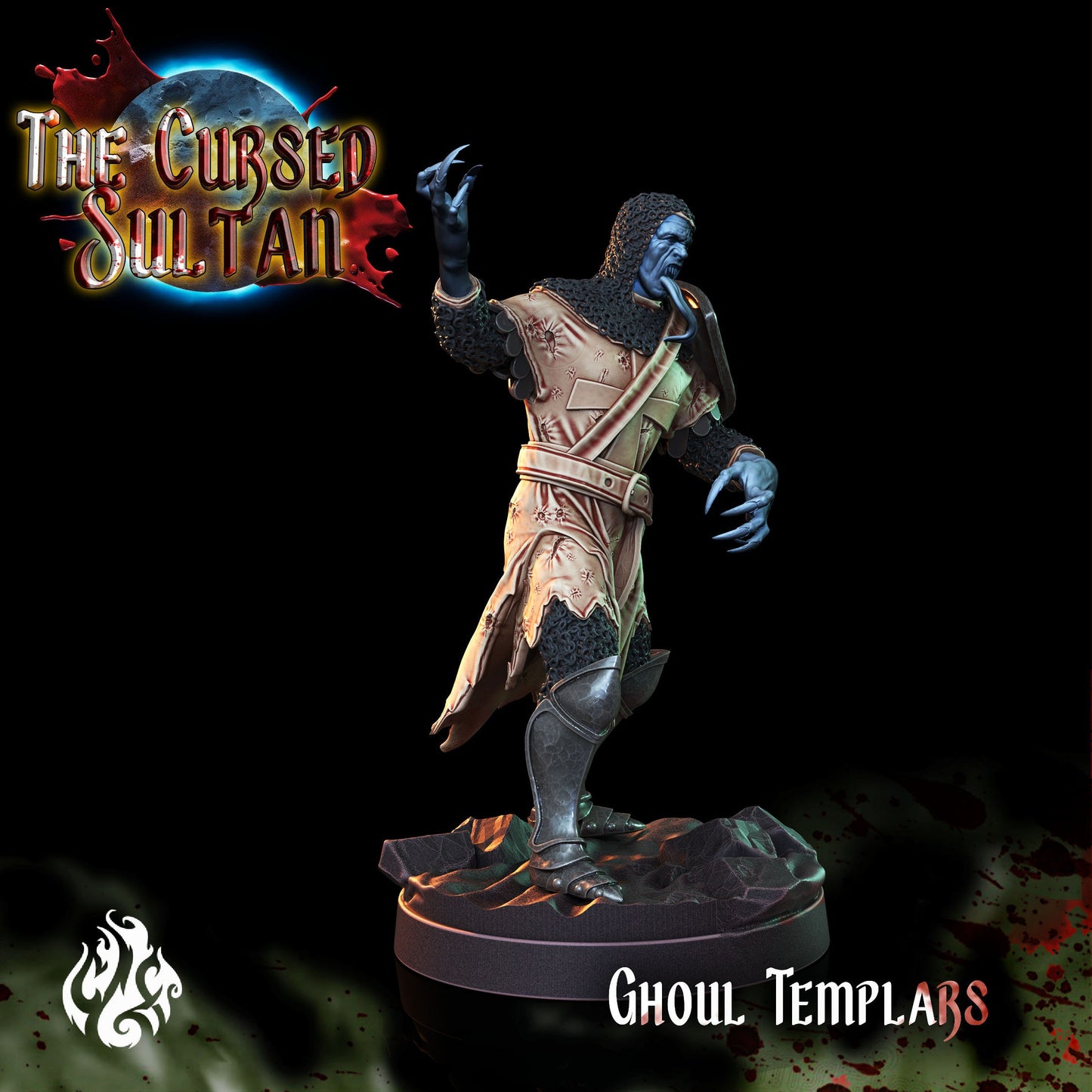 Ghoul Templars from "Cursed Sultan" by Crippled God Foundry Miniatures