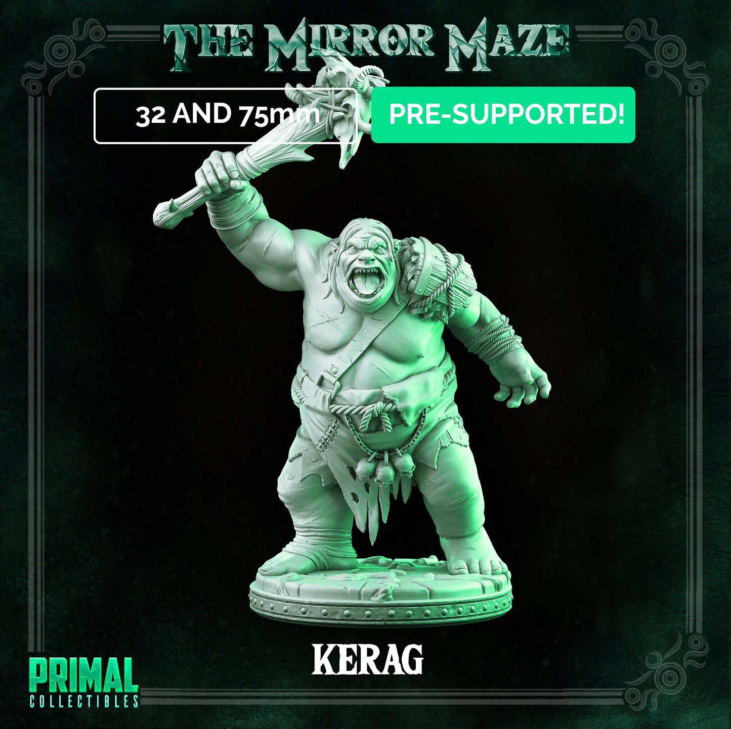 Kerag Ogre Warrior by Primal Collectibles Miniatures
