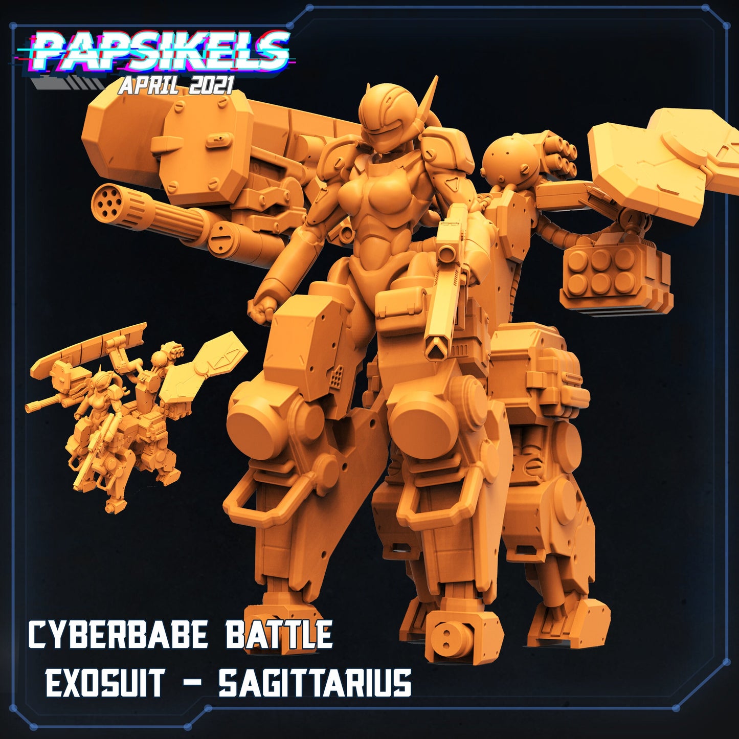 Cyberbabe Battle Exosuits by Papsikels Miniatures