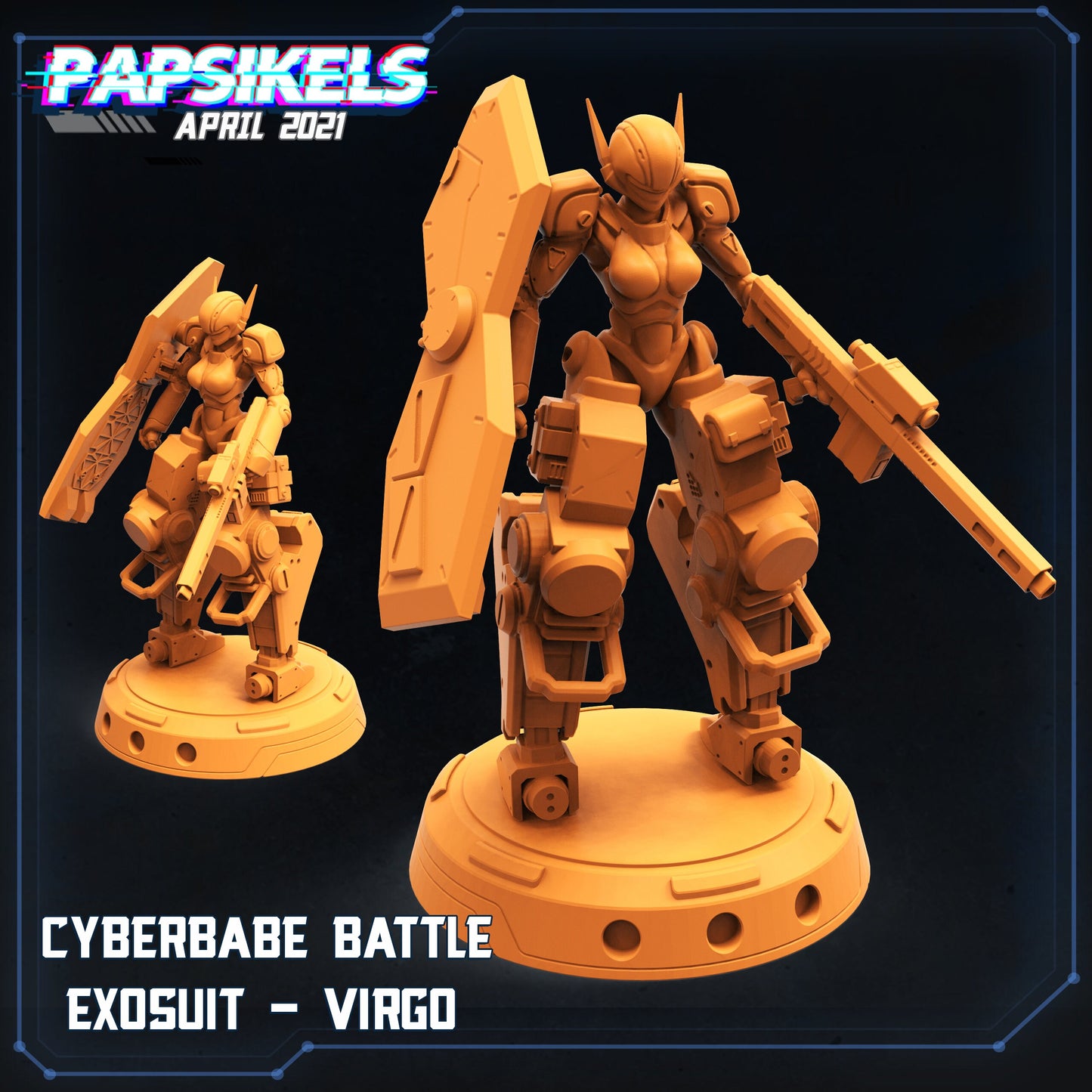 Cyberbabe Battle Exosuits by Papsikels Miniatures