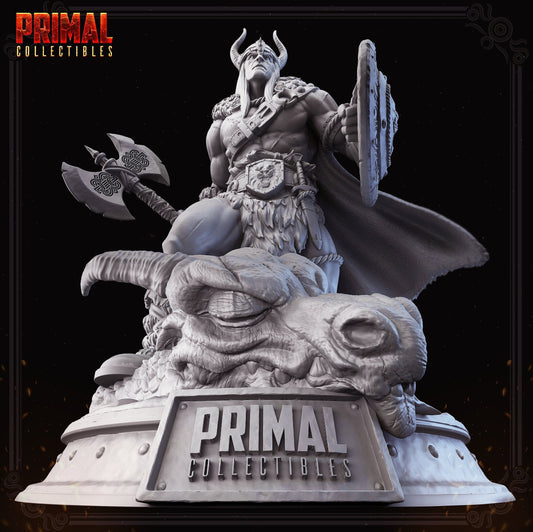 Kreyvos Barbarian Statue by Primal Collectibles Miniatures
