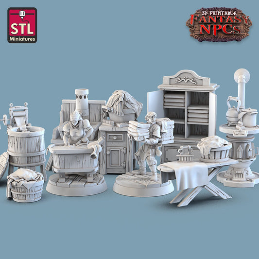 Laundry Set by STL Miniatures