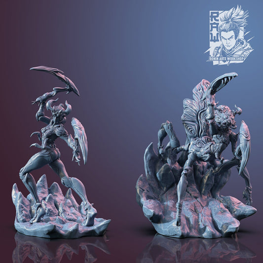 Mantis Huntress from "Harbingers of Twilight"  by Ronin Arts Workshop 35mm Miniatures