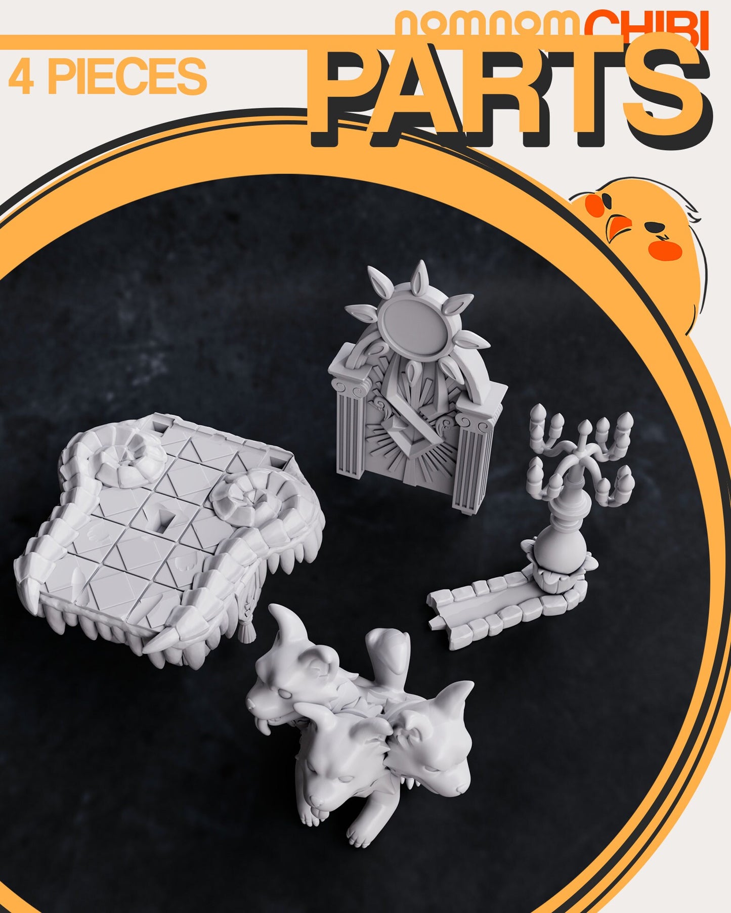 Chibi Cerebus from Hades by Nomnom Figures