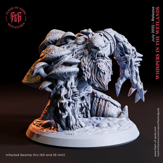 Infected Swamp Orc from "Whispers in the Wetlands" by Flesh of Gods Miniatures