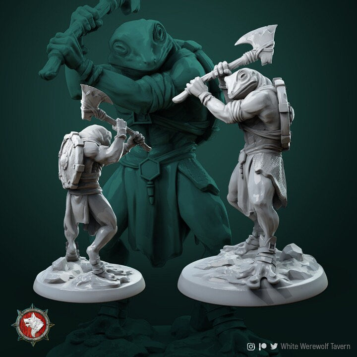 Froggls from "Circle of Druids" by White Werewolf Tavern Miniatures
