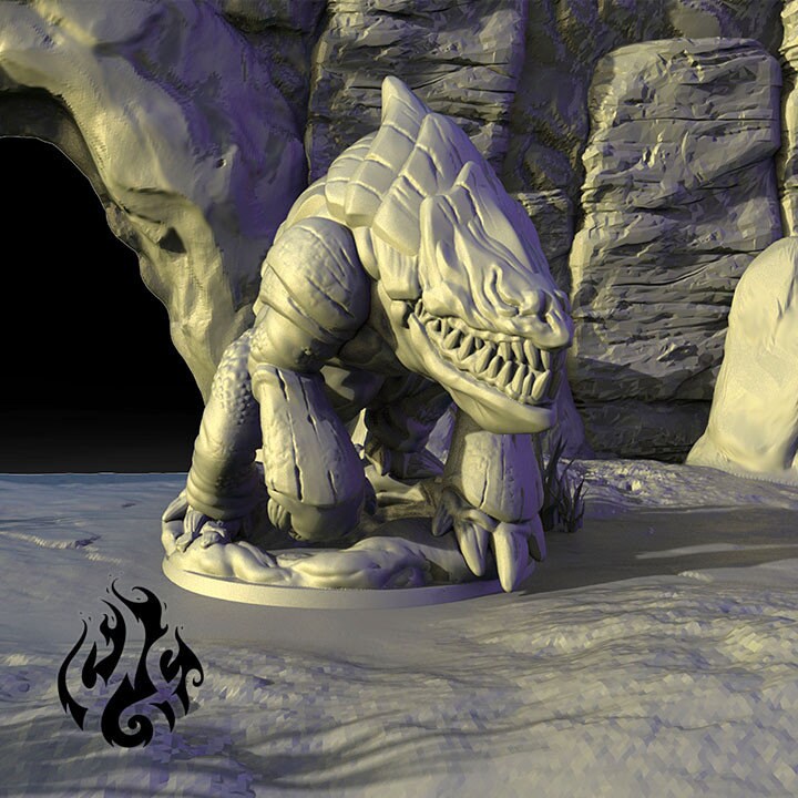 Landshark by Crippled God Foundry Miniatures DnD Frostgrave