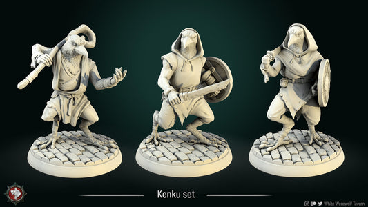Kenku Warriors from "Raven Invasion" by White Werewolf Tavern Miniatures RPG
