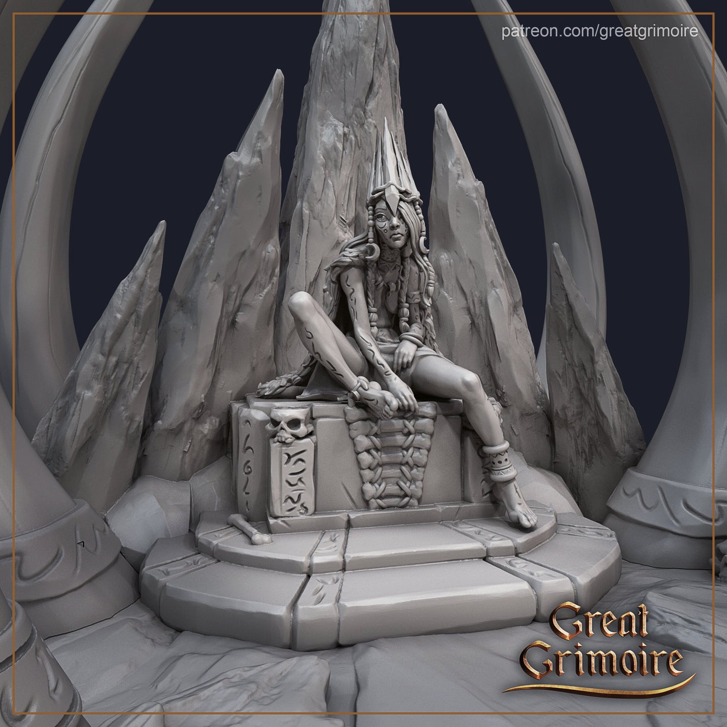 Frost Queen from "Frozen Grove" by Great Grimoire Miniatures RPG